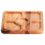 Менажниця на 5 секцій дерев'яна 25×25 см квадратна Lugi T43W250