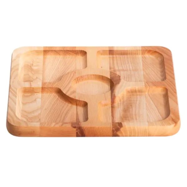 Дерев'яна менажниця на 5 секцій 30×20 см Lugi T54W300