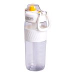 Пляшка для води 600 мл пляшка в школу для тренувань із трубочкою та ручкою 22 см Біла HP-14-42W - Зображення 2