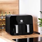 Аерогриль-фритюрниця SOKANY на 10 літрів, два відділення 2400 Вт чорна SK10008 - Зображення 2