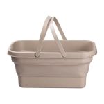 Складний кошик для пікніка з кришкою-столиком 44.8х26х14 см Бежевий SJ-0120BE