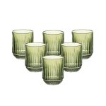 Набір склянок 6 штук по 250 мл скляні зелений HP4147