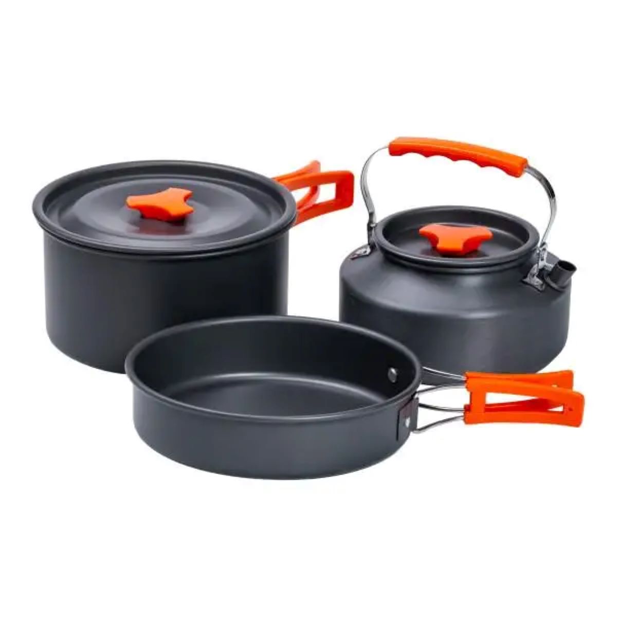 1-5 Набір туристичного посуду в сумці для походу та кемпінгу: каструля, сковорода, чайник HP39577C - Зображення 1