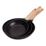 Набір з 3 алюмінієвих сковорідок з товстим дном MGC Чорний HP-4-410B