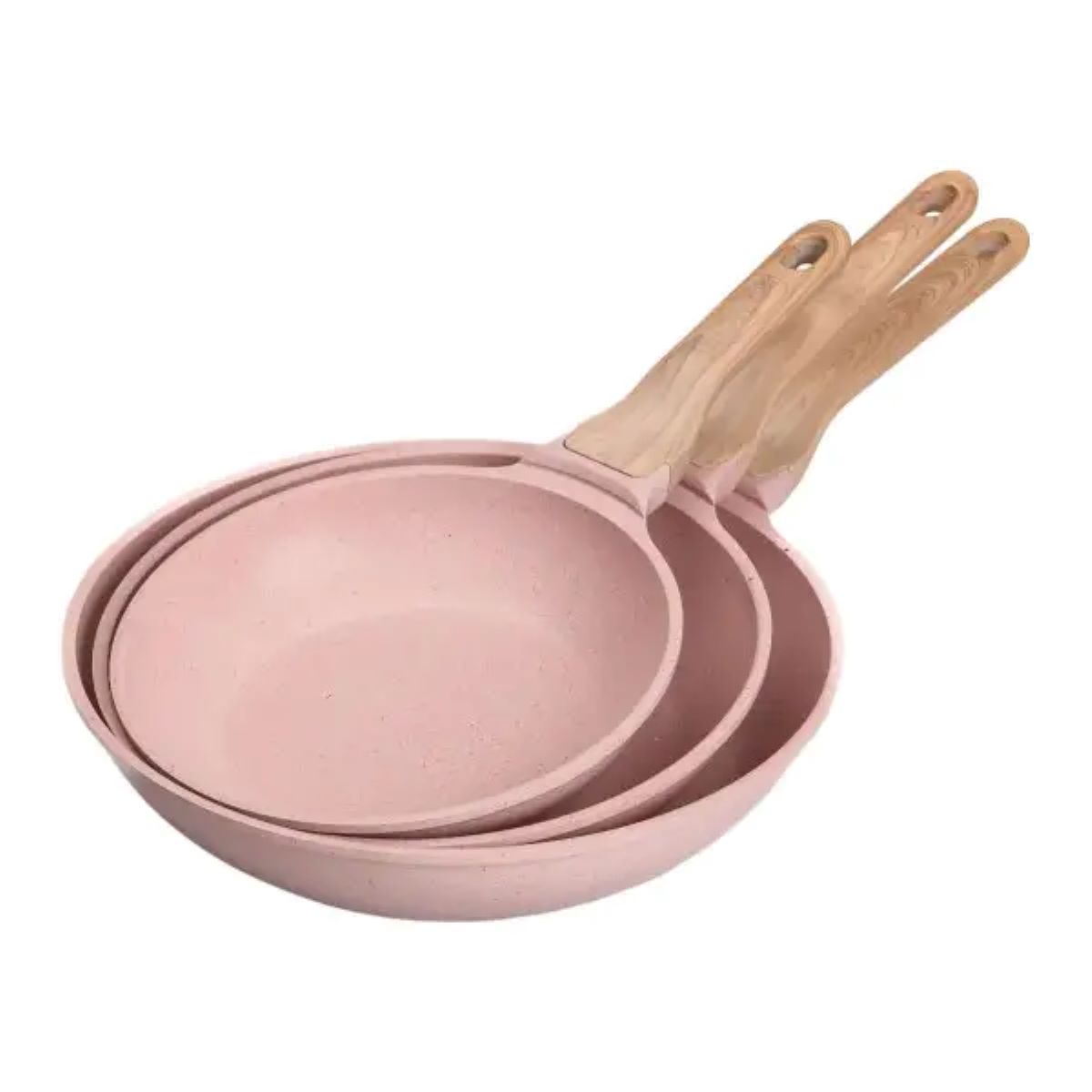 1-53 Набір із 3 алюмінієвих сковорідок з товстим дном та антипригарним покриттям MGC HP-4-410P - Зображення 1