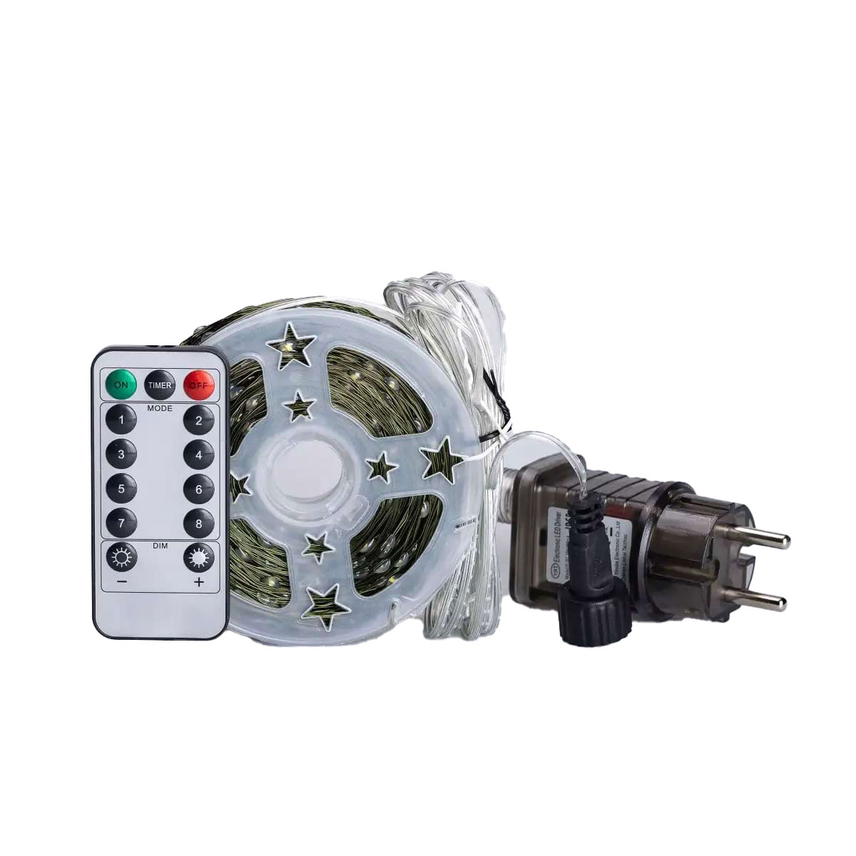 1000L100MG-1-2 Новорічна гірлянда кімнатна Роса з пультом 200 м 2000 LED зелений провід Жовте сяйво 2000L200MGY - Зображення 1