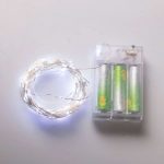 Гірлянда роса 10 метрів крапля на батарейках на 100 led білий дріт біла 100L10MWW - Зображення 3