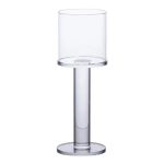 Підсвічник скляний на ніжці 6×16 см підсвічник келих декоративний прозорий HP-4-38M