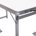 Розкладний стіл + 4 стільці кемпінговий набір для пікніка, риболовлі, відпочинку, туризму Білий JY-12061W - Зображення 9