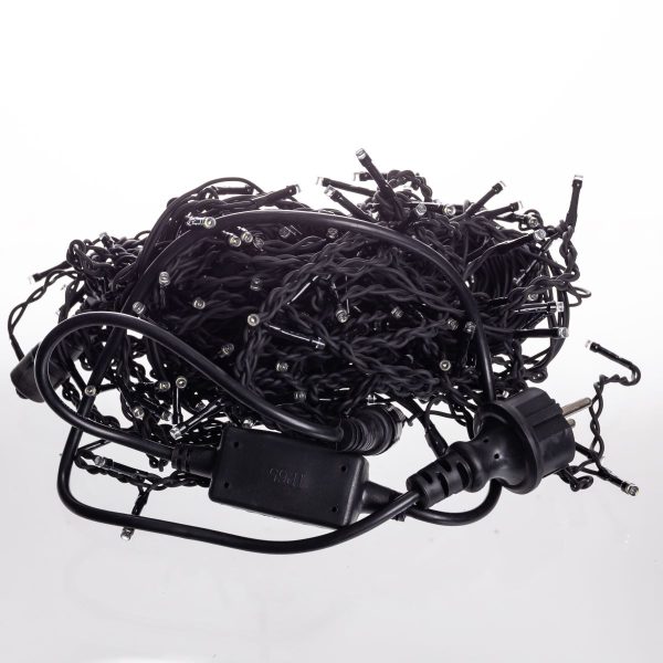 Вулична гірлянда Бахрома 25 м 405 LED чорний провід Мультиколор 25MBML