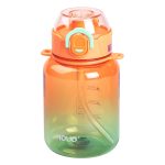 Пляшка для води багаторазова 700 мл пляшечка з трубочкою для спорту та школи 16.5 см Помаранчева HP-14-32O - Зображення 2