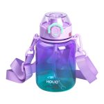 Пляшка для води багаторазова 700 мл пляшечка з трубочкою для спорту та школи 16.5 см HP-14-32V