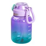 Пляшка для води багаторазова 700 мл пляшечка з трубочкою для спорту та школи 16.5 см HP-14-32V - Зображення 4