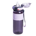 Пляшка для води з трубочкою та ремінцем 750 мл спортивна пляшка 23.5 см Фіолетова HP-14-34V - Зображення 2