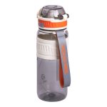 Пляшка для води з трубочкою та ремінцем 750 мл спортивная пляшка 23.5 см Біла HP-14-34W - Зображення 3