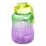 Пляшка для води спортивна 1.6 л пластикова з трубочкою з ремінцем 22 см Зелена HP-14-35GR - Зображення 2