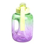 Пляшка для води спортивна 1.6 л пластикова з трубочкою з ремінцем 22 см Зелена HP-14-35GR - Зображення 4