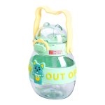 Пляшка для води дитяча з трубочкою 580 мл з ручкою та ремінцем Зелена HP-14-37GR - Зображення 3