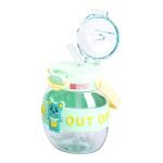 Пляшка для води дитяча з трубочкою 580 мл з ручкою та ремінцем Зелена HP-14-37GR - Зображення 4