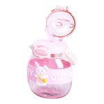 Пляшка для води дитяча з трубочкою 580 мл з ручкою та ремінцем Рожева HP-14-37P - Зображення 3
