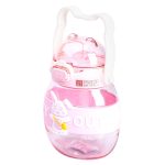 Пляшка для води дитяча з трубочкою 580 мл з ручкою та ремінцем Рожева HP-14-37P - Зображення 4