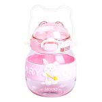 Пляшка для води дитяча з трубочкою 580 мл з ручкою та ремінцем Рожева HP-14-37P - Зображення 2