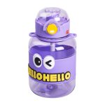 Пляшка для води дитяча з трубочкою 680 мл з ручкою та ремінцем Фіолетова HP-14-46V - Зображення 2