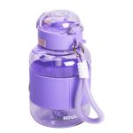 Пляшка для води дитяча з трубочкою 680 мл з ручкою та ремінцем Фіолетова HP-14-46V - Зображення 5