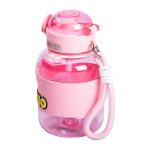 Пляшка для води дитяча з трубочкою 680 мл з ручкою та ремінцем Рожева HP-14-46P - Зображення 6