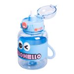 Пляшка для води дитяча з трубочкою 680 мл з ручкою та ремінцем Синя HP-14-46BL - Зображення 4