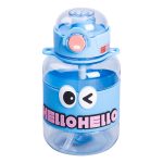 Пляшка для води дитяча з трубочкою 680 мл з ручкою та ремінцем Синя HP-14-46BL - Зображення 3