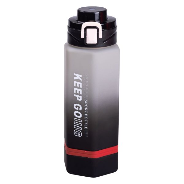 Пляшка для води 650 мл з поїлкою для спорту та школи 23 см Keep Going Чорна HP-14-47B