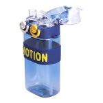 Пляшка для води з трубочкою 550 мл спортивна пластикова пляшка для тренувань Синя HP-14-49BL - Зображення 4