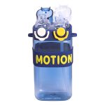 Пляшка для води з трубочкою 550 мл спортивна пластикова пляшка для тренувань Синя HP-14-49BL - Зображення 3