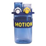 Пляшка для води з трубочкою 550 мл спортивна пластикова пляшка для тренувань Синя HP-14-49BL - Зображення 2