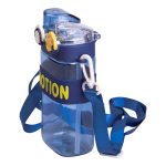 Пляшка для води з трубочкою 550 мл спортивна пластикова пляшка для тренувань Синя HP-14-49BL - Зображення 5