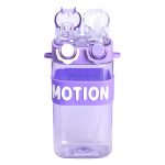 Пляшка для води з трубочкою 550 мл спортивна пластикова пляшка для тренувань Фіолетова HP-14-49V - Зображення 2