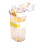 Пляшка для води з трубочкою 550 мл спортивна пластикова пляшка для тренувань Жовта HP-14-49Y - Зображення 5