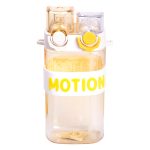 Пляшка для води з трубочкою 550 мл спортивна пластикова пляшка для тренувань Жовта HP-14-49Y - Зображення 2