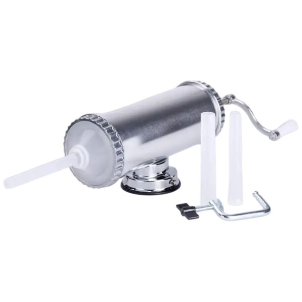 Ручний горизонтальний шприц для ковбас 11×30 см, 2 кг, 3 насадки, модель 16788-2