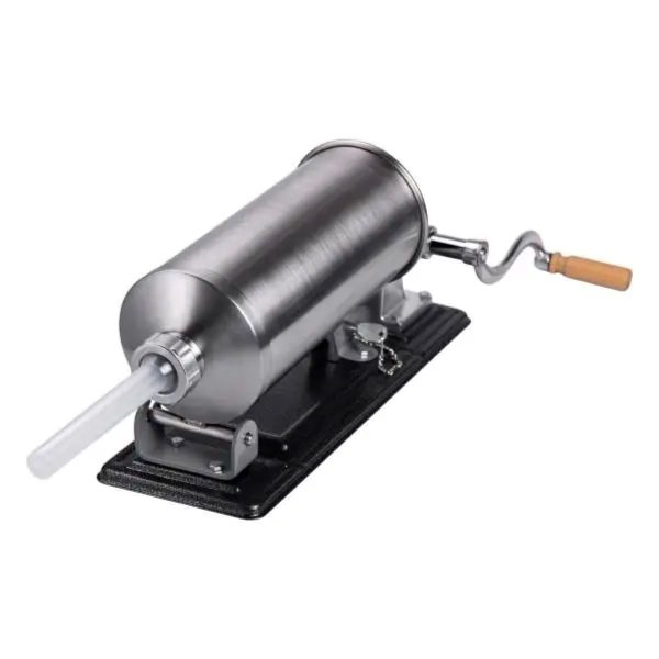 Ручний горизонтальний ковбасний шприц 3 л з нержавіючої сталі з 4 насадками 16788-4