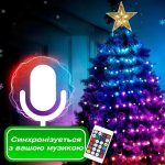 Розумна гірлянда Smart 250 LED довжина 2,5 м з керуванням зі смартфона зелена, мультиколор 1733043GR - Зображення 3