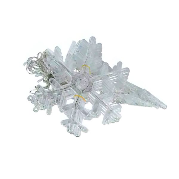 Гірлянда штора 3х0,9 м сніжинка зірка на 145 LED лампочок світлодіодна 10 шт Білий 1733067W