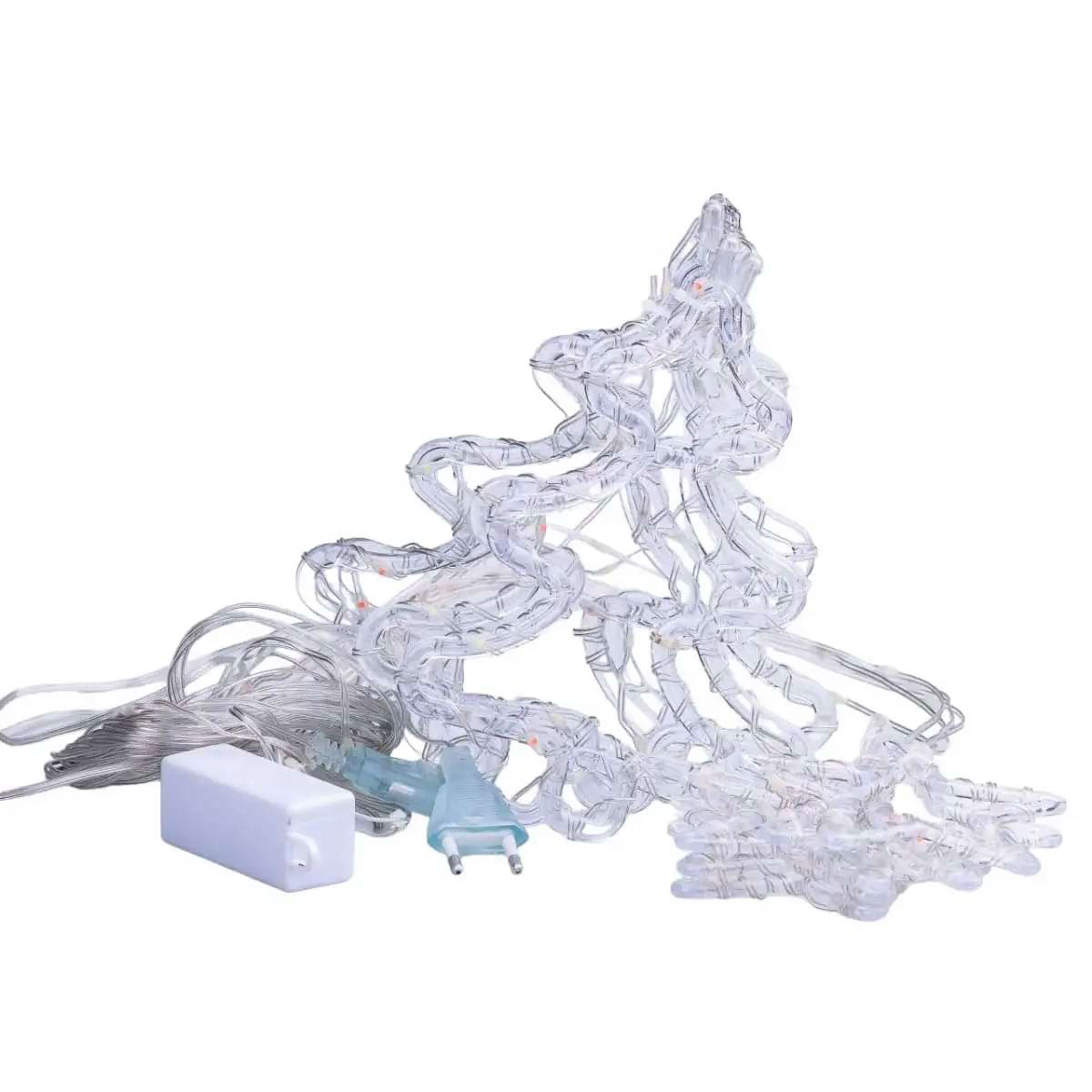 1733069ML-1-1 Гірлянда штора світлодіодна GarlandoPro зірка та ялинка 120LED 3х0,9 м 8 режимів Синій 1733070BL - Зображення 1