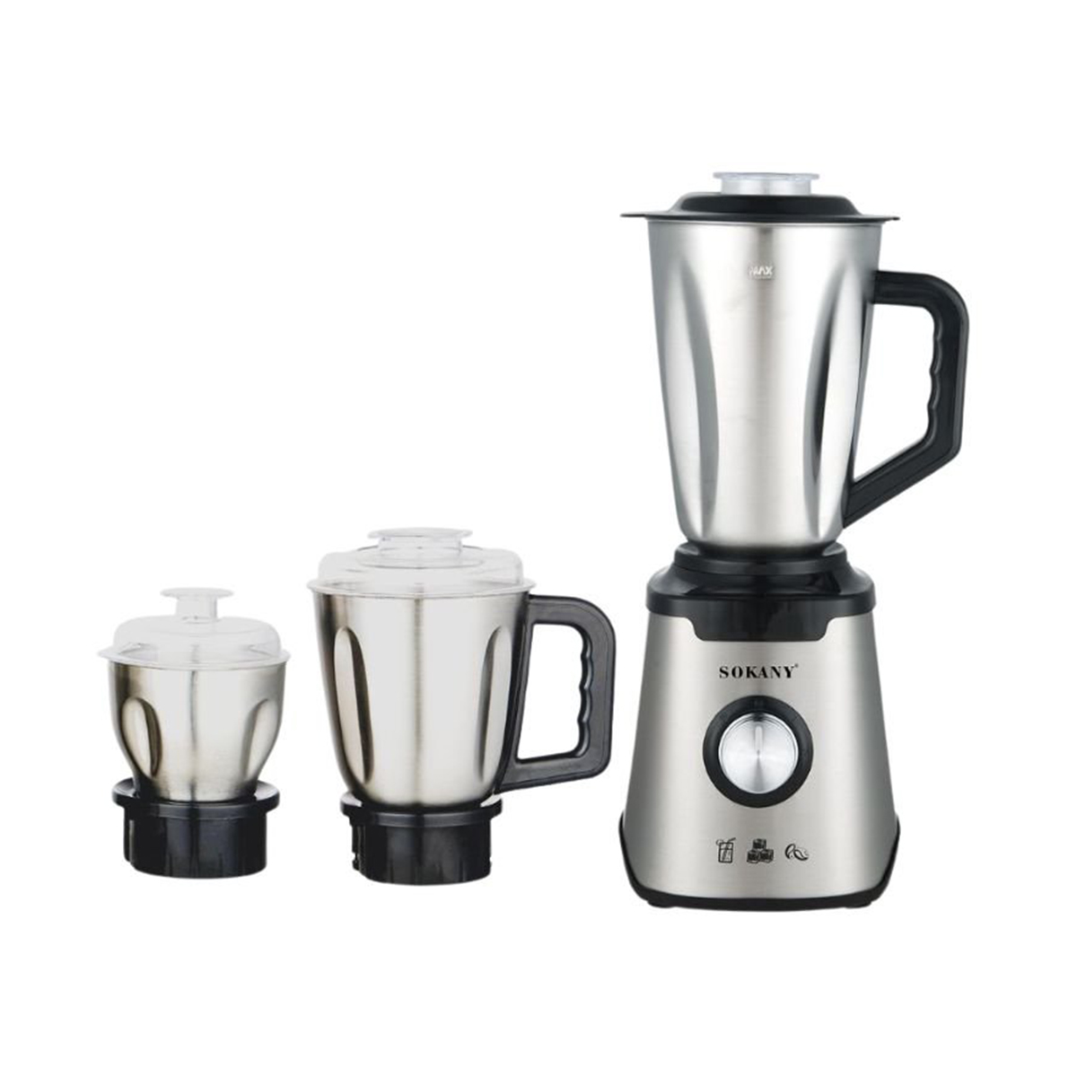 187-1200x1200-1 Блендер з чашею 1.5 літра для коктейлів та смузі портативний 2 режими швидкості з кавомолкою 1000 Вт Sokany SK-187 - Зображення 1