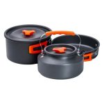 Набір туристичного посуду в сумці для походу та кемпінгу: каструля, сковорода, чайник HP39577C - Зображення 2