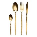 Набір столових приборів золото на 6 персон 24 предмети ложки, виделки, ножі Золото HP-20-15