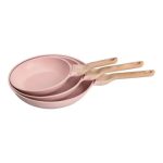 Набір із 3 алюмінієвих сковорідок з товстим дном та антипригарним покриттям MGC HP-4-410P - Зображення 2