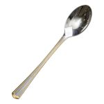 Набір ложок для кави 6 штук з нержавіючої сталі ложки для кави 12.3 см Срібло із золотим обрамленням HP-20-35 - Зображення 2