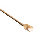 Набір багаторазових ложок-трубочок 6 шт для напоїв 22 см зі щіткою для миття з нержавіючої сталі Бронзовий HP-20-20 - Зображення 2